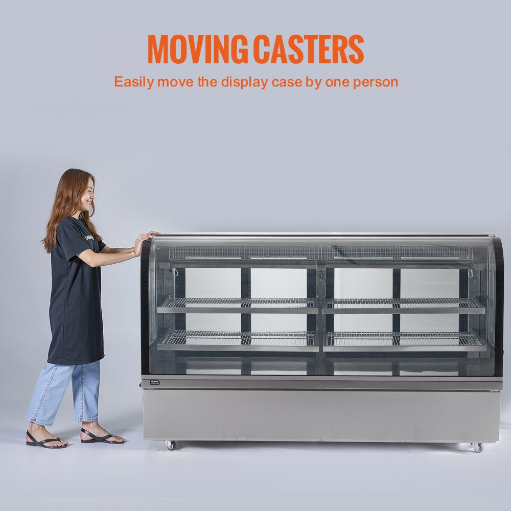 VEVOR Refrigerated Display Case Bakery Display Fridge Case 32 cu ft/901L 4-Tier 