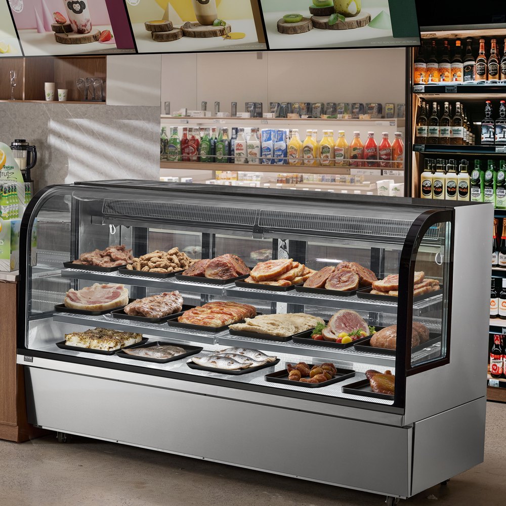 VEVOR Refrigerated Display Case Bakery Display Fridge Case 32 cu ft/901L 4-Tier 