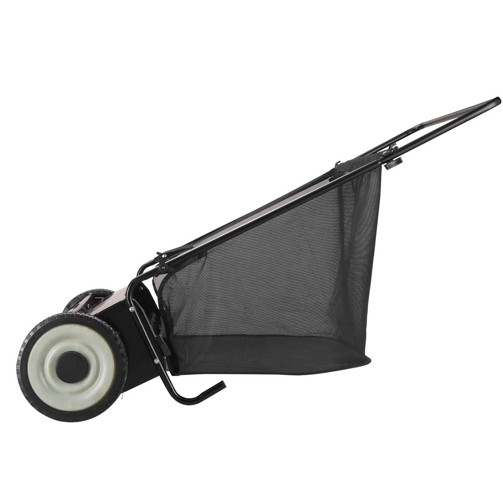VEVOR Push Lawn Sweeper, 26-inch Leaf & Grass Collector, Strong Rubber Wheels & Heavy Duty Thickened Steel, Durable to Use with Large Capacity 7 cu. ft. Mesh Collection Hopper Bag, 4 Spinning Brushes 