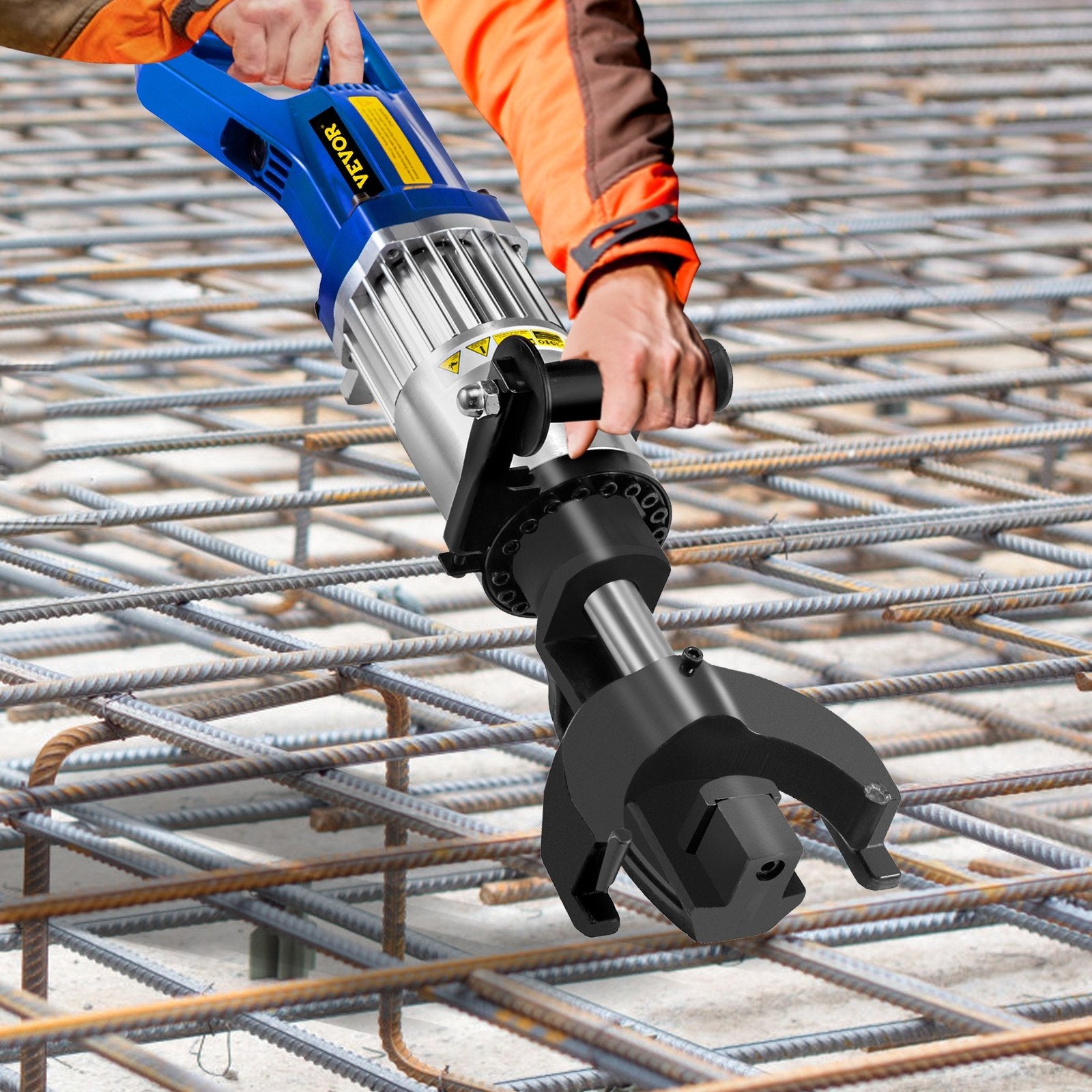 VEVOR Hand Held Rebar Bender, 1200W, Electric Rebar Bender, 22 mm Max Rebar Diameter, Portable Hydraulic Electric Rebar Steel Bender, Bending Machine For Bending Rebar, Steel Bar, Steel Rod 