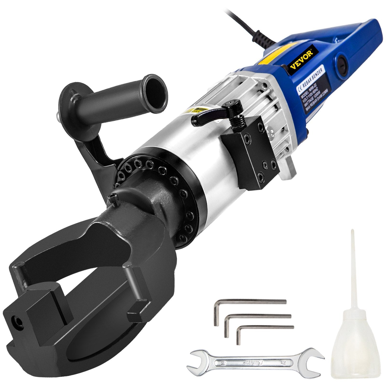 VEVOR Hand Held Rebar Bender, 1200W, Electric Rebar Bender, 22 mm Max Rebar Diameter, Portable Hydraulic Electric Rebar Steel Bender, Bending Machine For Bending Rebar, Steel Bar, Steel Rod 