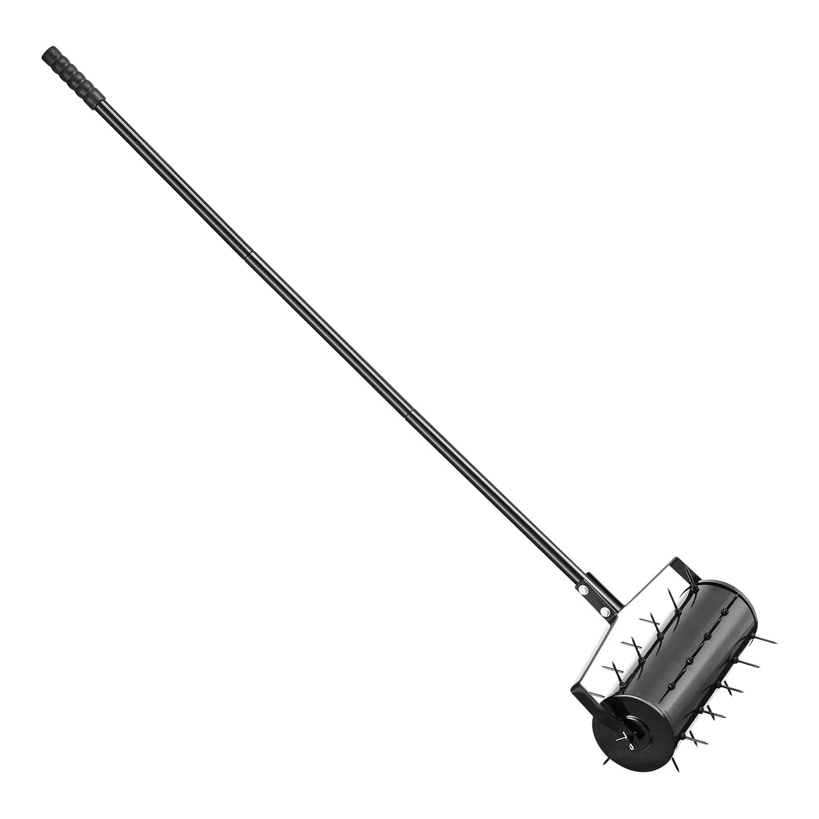 VEVOR Rolling Lawn Aerator 18" Heavy-Duty Manual Rolling Aerator Lawn Black