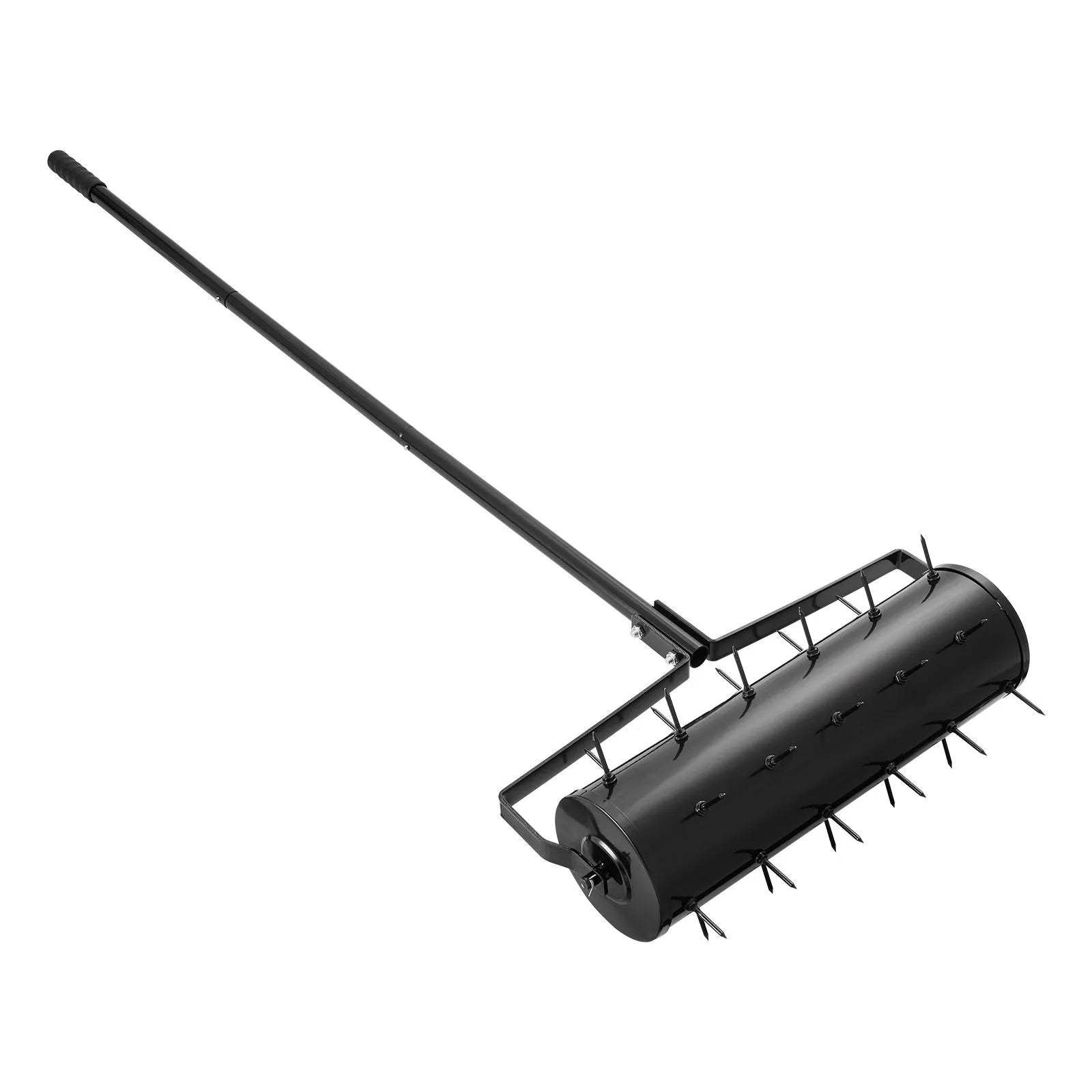VEVOR Rolling Lawn Aerator 21" Heavy-Duty Manual Rolling Aerator Lawn Black