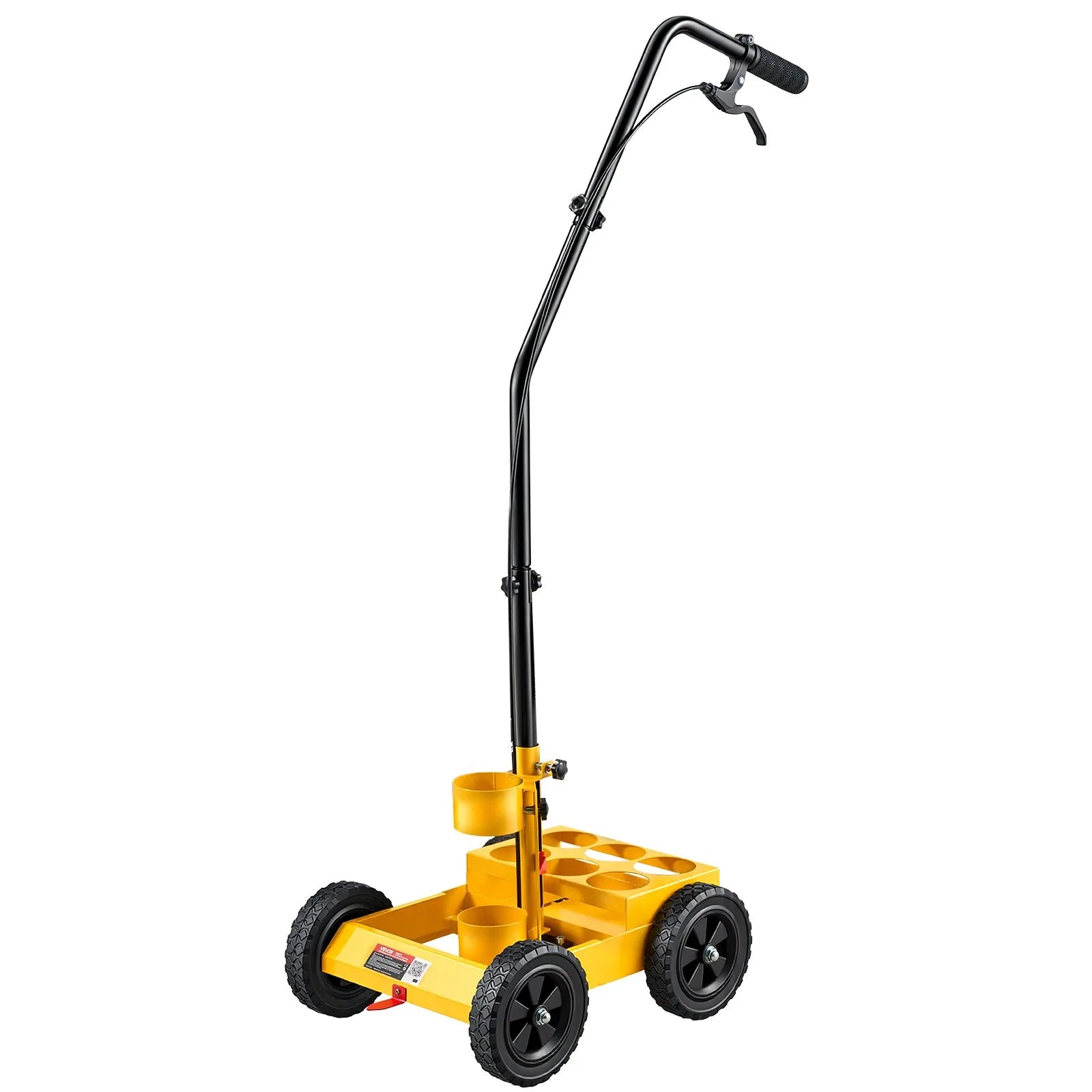 6-Can Striping Line Marking Machine with 4 Wheels – Adjustable 2–4" Parking Lot & Field Line Painter