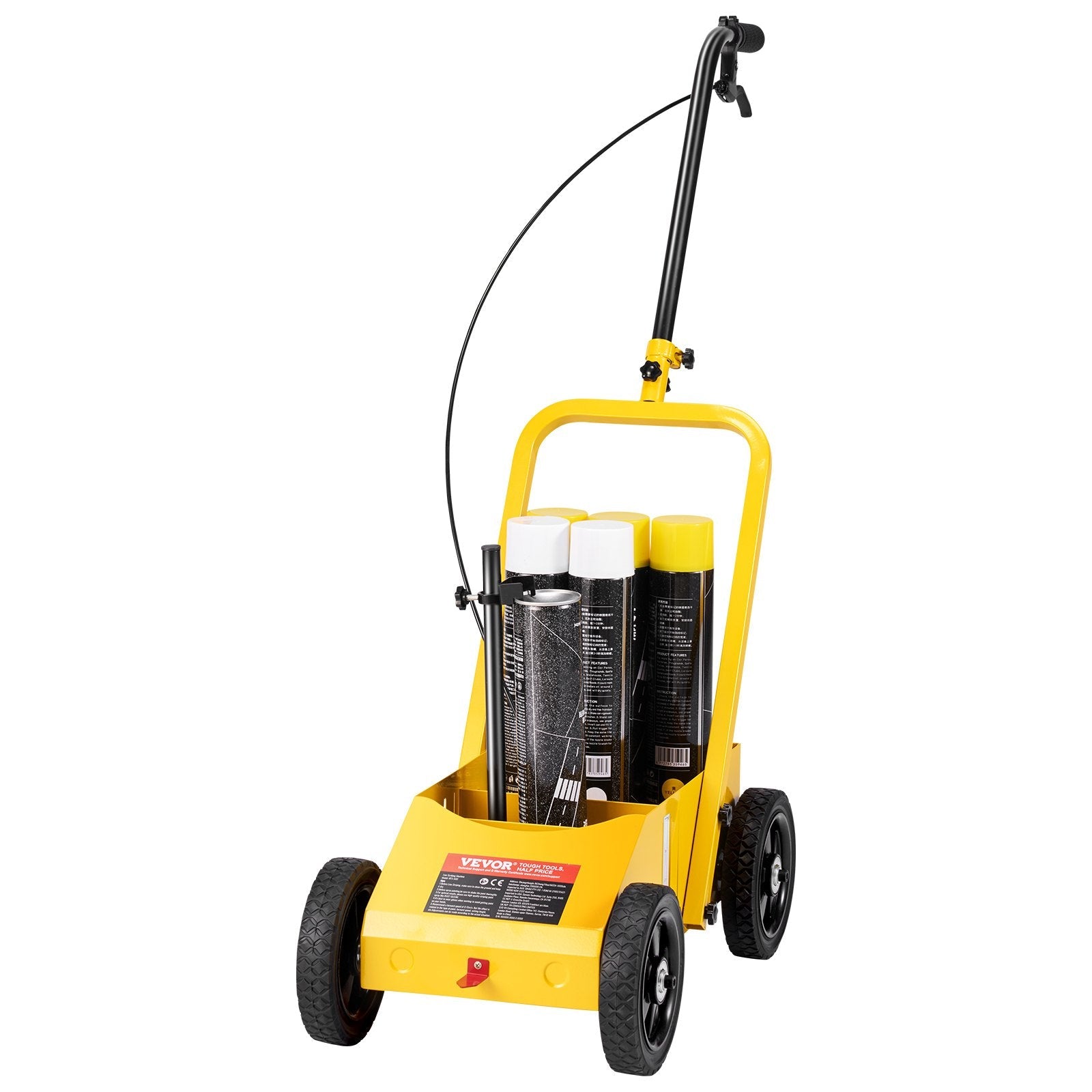 VEVOR Striping Line Marking Machine 24 x 13 x 35.4 in Striping Machine Yellow 