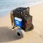 VEVOR Beach Dolly Cart with 12" Balloon Wheels, Folding Sand Cart, 165 lb Capacity, Adjustable Handle, Heavy-Duty Beach Wagon for Camping, Fishing & Outdoor Adventures