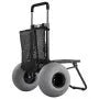 VEVOR Beach Dolly Cart with 12" Balloon Wheels, Folding Sand Cart, 165 lb Capacity, Adjustable Handle, Heavy-Duty Beach Wagon for Camping, Fishing & Outdoor Adventures