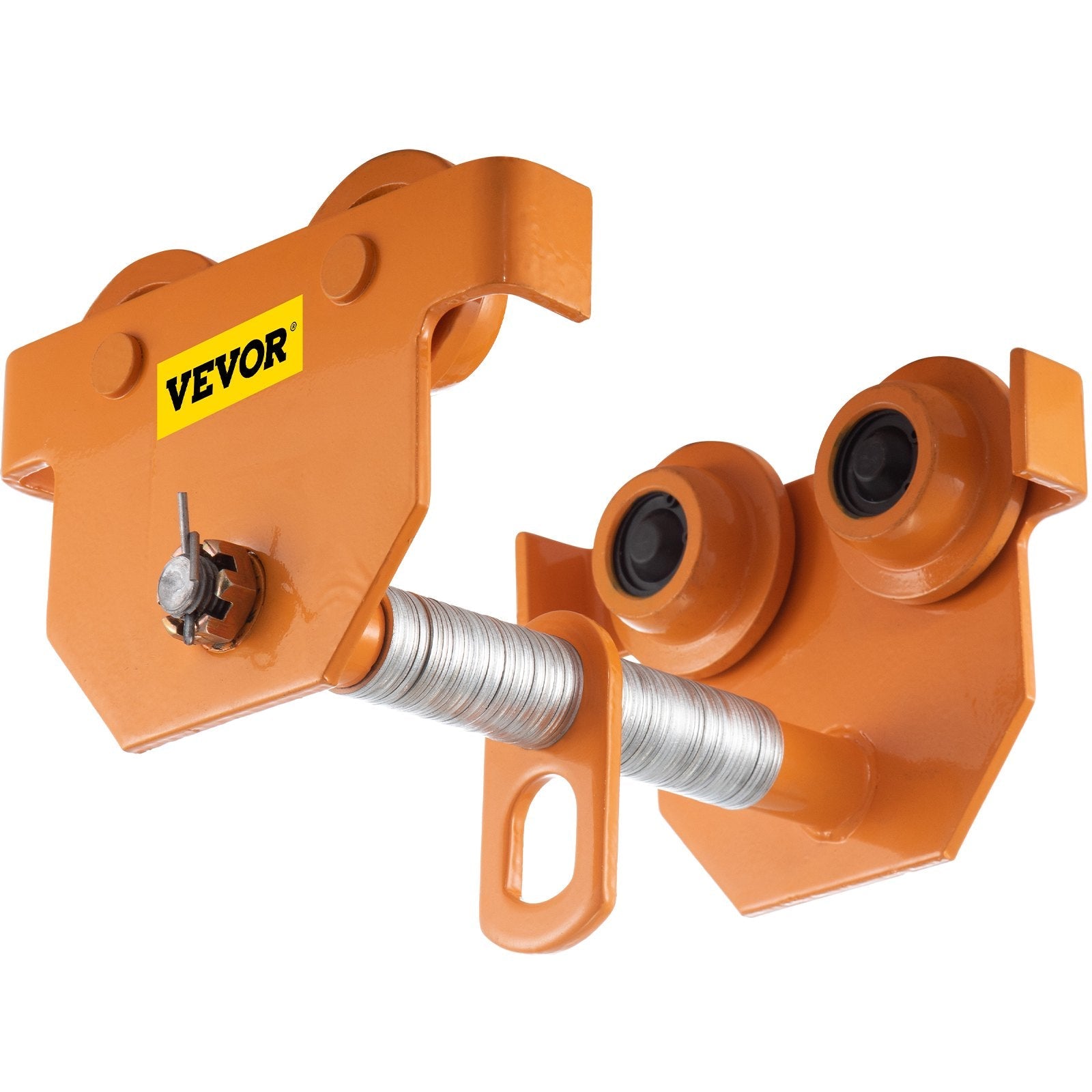 VEVOR Manual Trolley 16500LBS/7.5Ton Load Capacity Beam Trolley 4.5-8 inch Adjustable Width Push Beam Track Roller Trolley Steel Powder Coating with Dual Wheels Garage Hoist for Straight Curved I Beam 