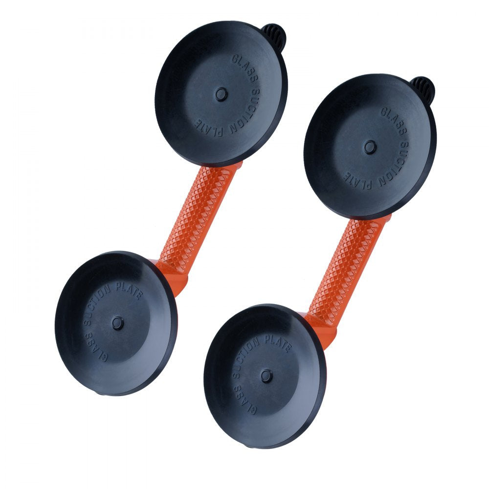 VEVOR Glass Suction Cup, 4.7" 2 Pack 330 lbs Load Capacity, Vacuum Suction Cup with Aluminum Handle, Heavy Duty Industrial Suction Cup Lifter Tool for Glass, Granite, Tile, Metal, Wood Panel Lifting 