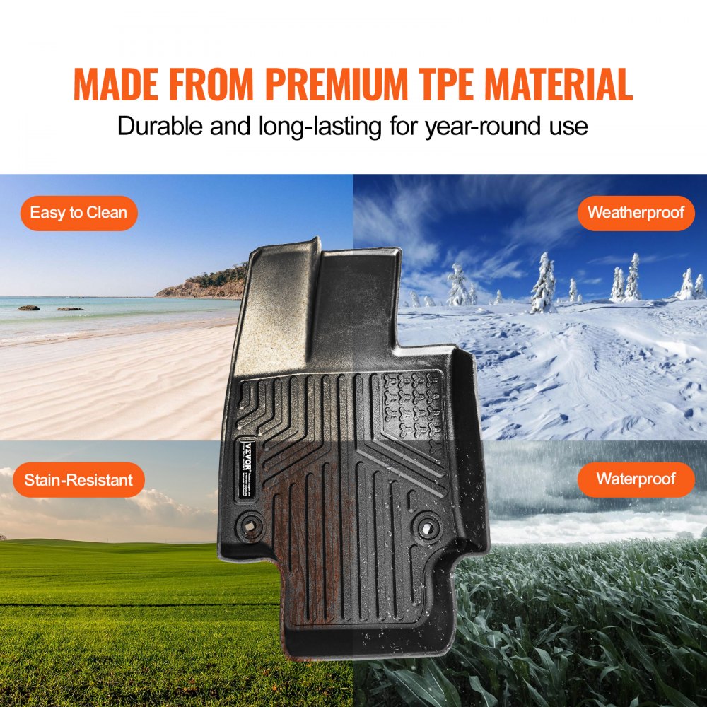 VEVOR Automotive Floor Mats Fits Toyota RAV4 (Not for Hybrid or Prime) 2019-2024 