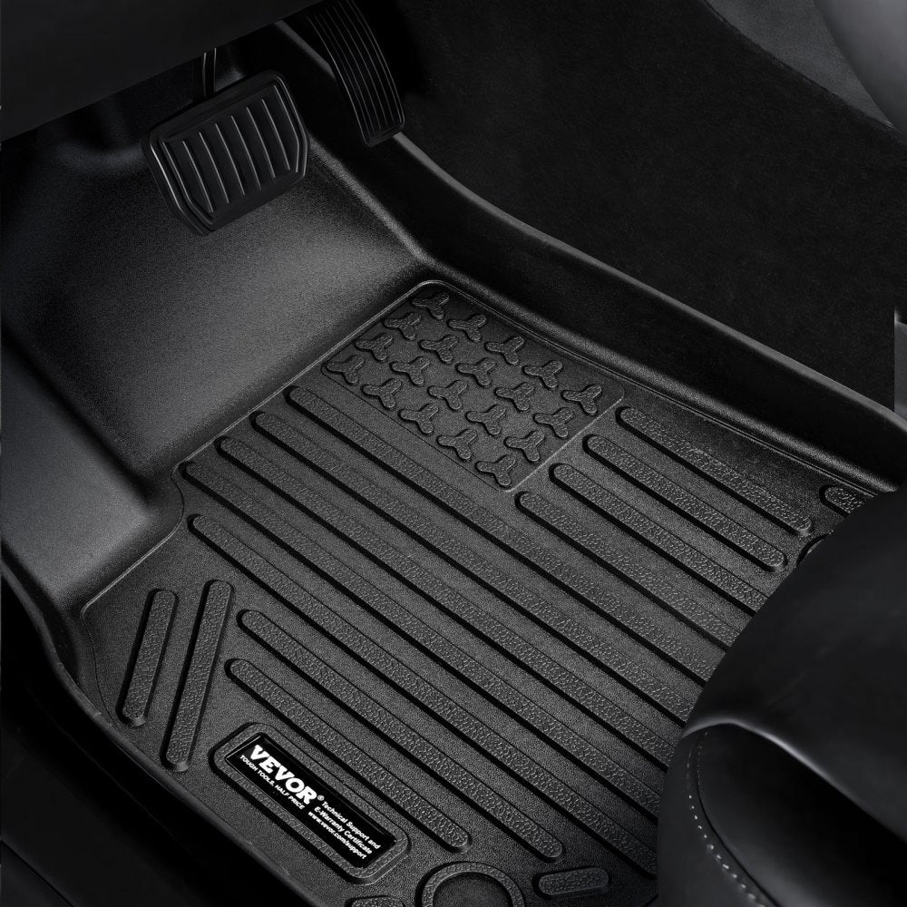 VEVOR Automotive Floor Mats Fits for Tesla Model Y 2021-2024 3 pcs TPE Liners 