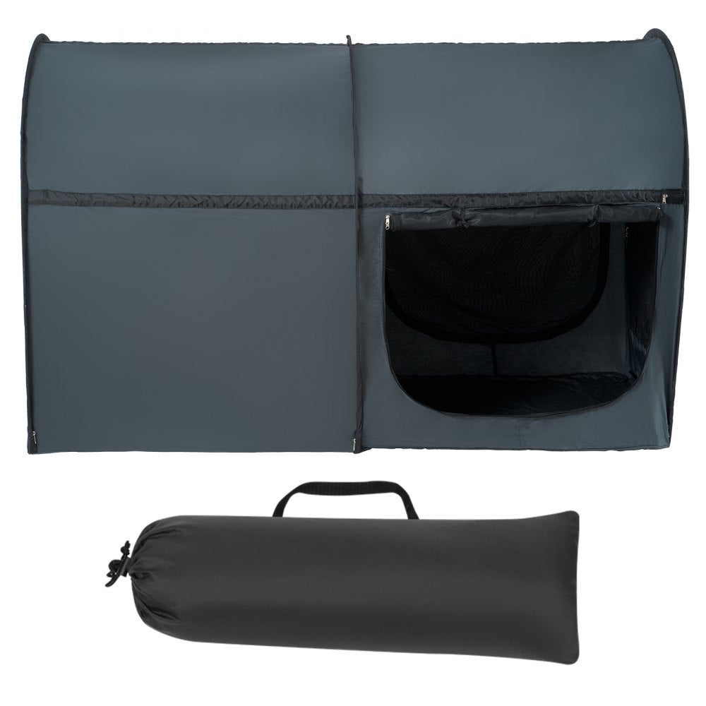 VEVOR 4 Doors Bed Tent Breathable Tent Light Blackout with 0.28 in Fiber Poles 