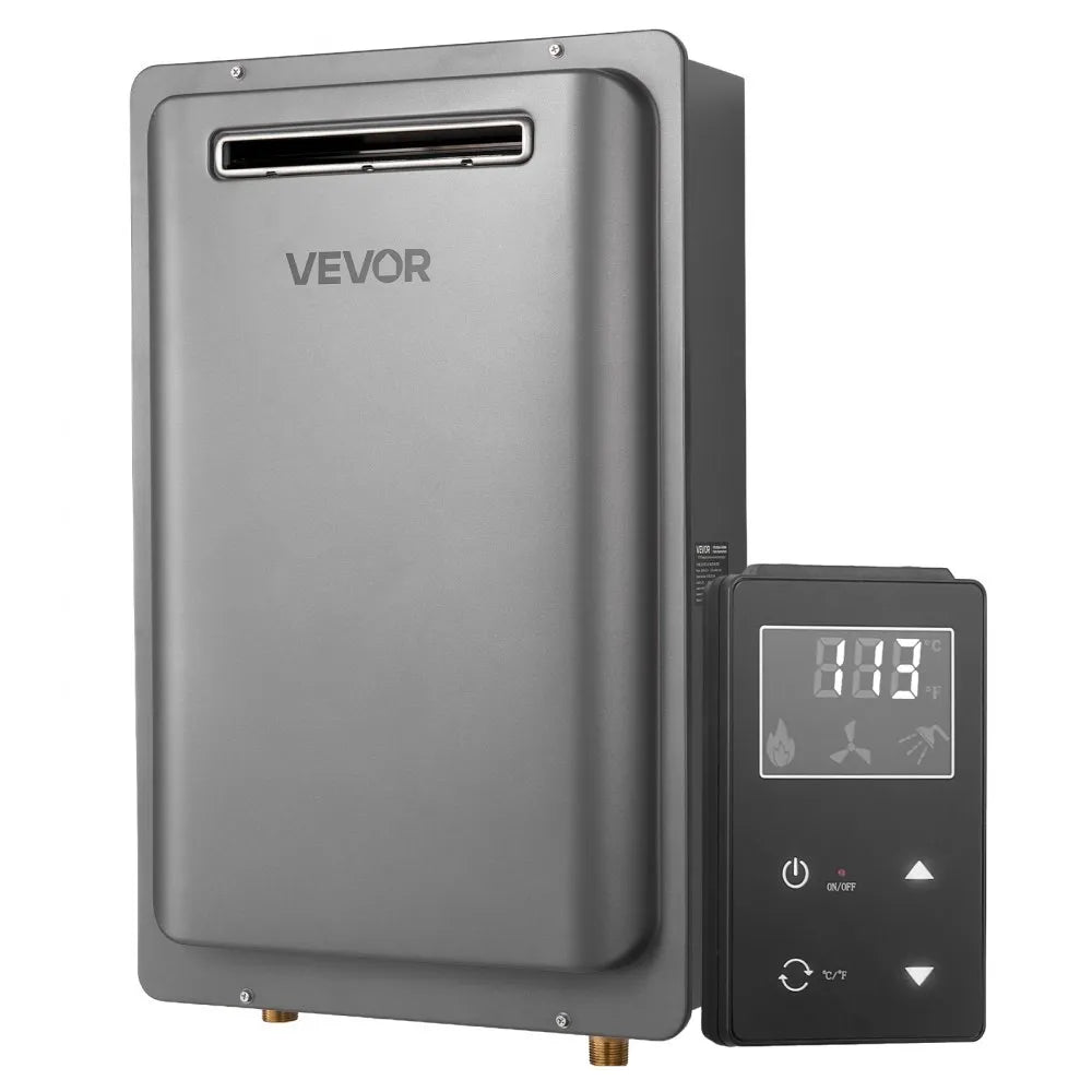 VEVOR Gas Tankless Water Heater 8Gal 191000 BTU Smart Temp Control
