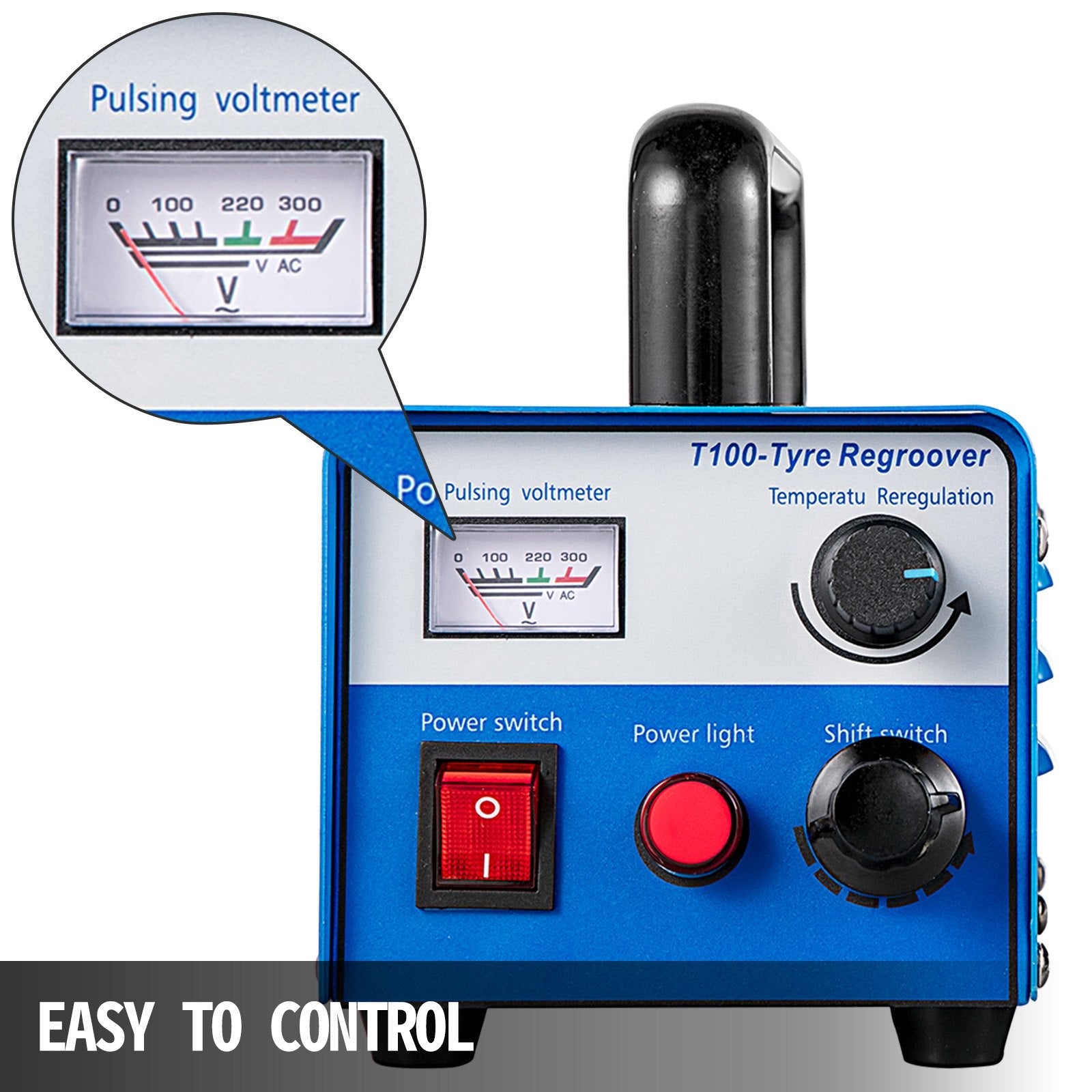 VEVOR Tire Grooving Tool 110V 350W Iron Tire Groover Cutter with 20 Blades HSD-T100 Tire Groover Heated Machine for Any Tire 