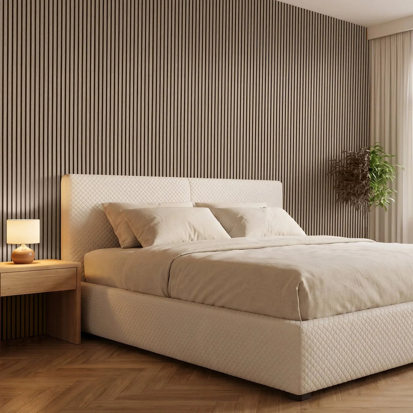 Wood Acoustic Slat Wall Panels – 8-Pack, 47.2" x 23.6"