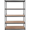 VEVOR Storage Shelving Unit, 5-Tier Adjustable, 2000 lbs Capacity, Heavy Duty Garage Shelves Metal Organizer Utility Rack, Black, 48