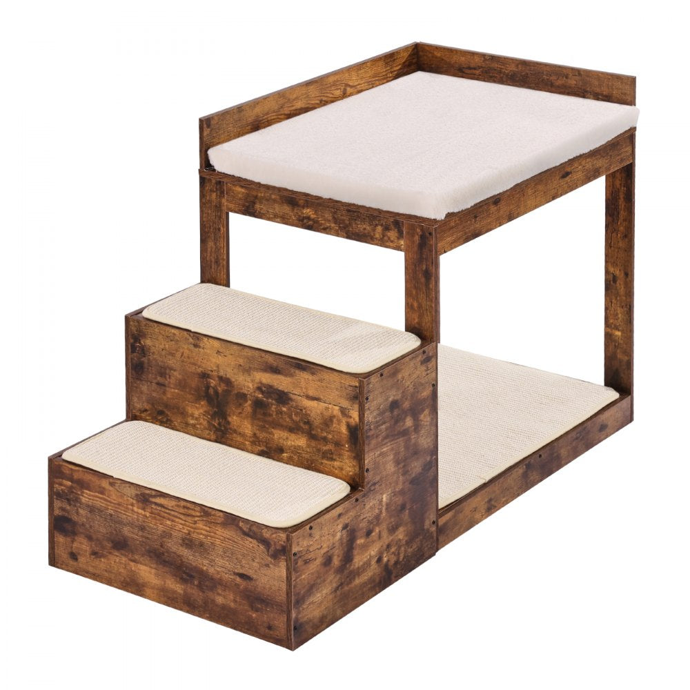 VEVOR Pet Bunk Bed with Stairs Dog/Cat Window Perch Sleeper Couch Medium Size 