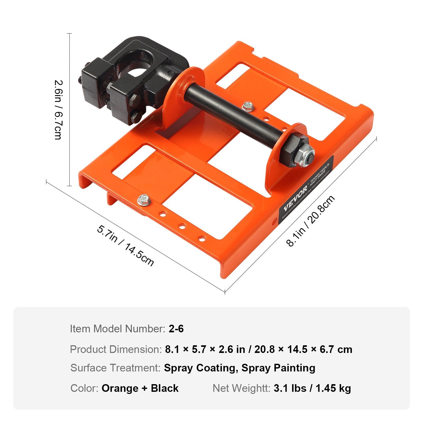 VEVOR Chainsaw Mill, Vertical Lumber Cutting Guide with 2"-6" Cutting Width, Cast Iron Portable Timber Chainsaw Attachment, Lightweight Wood Timber Milling Attachment for Builders and Woodworkers 
