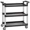 VEVOR Heavy Duty Utility Cart 500 lbs Capacity 3-tier Service Cart with Wheels
