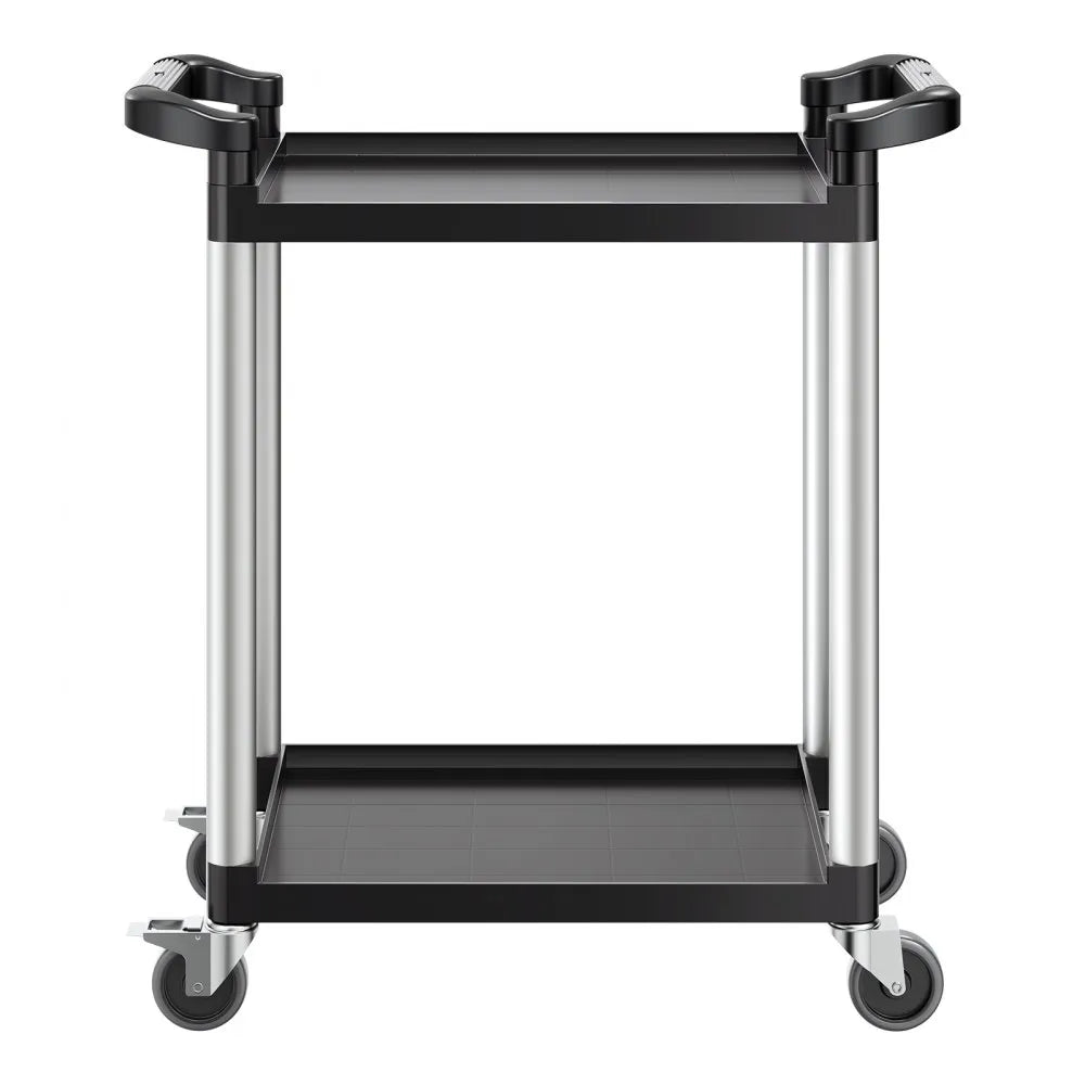 VEVOR Heavy Duty Utility Cart 300 lbs Capacity 2-tier Service Cart with Wheels