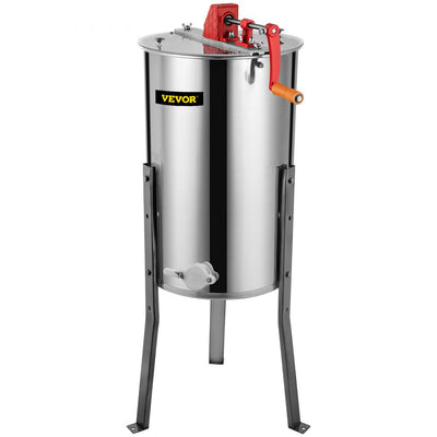 VEVOR Manual Honey Extractor Separator 3 Frame Stainless Steel Honeycomb Drum Spinner Crank Beekeeping Equipment Apiary Centrifuge Equipment 