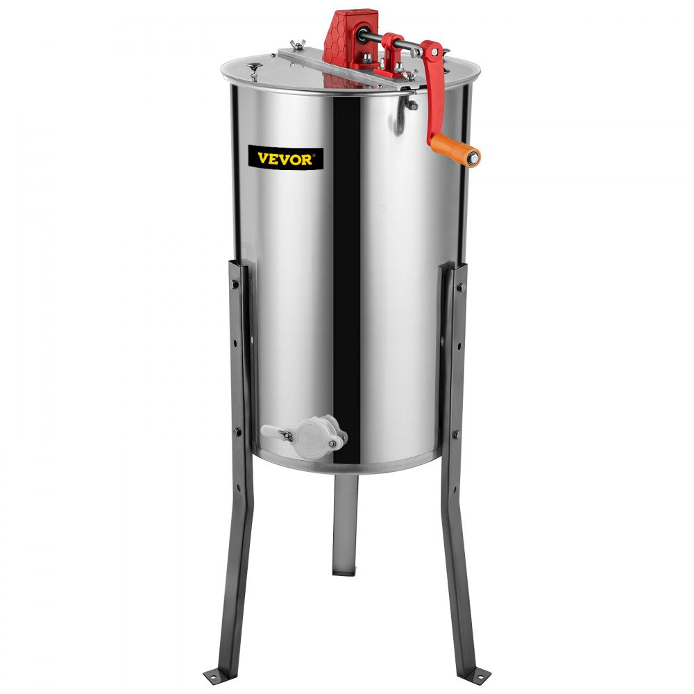VEVOR Manual Honey Extractor Separator 3 Frame Stainless Steel Honeycomb Drum Spinner Crank Beekeeping Equipment Apiary Centrifuge Equipment 