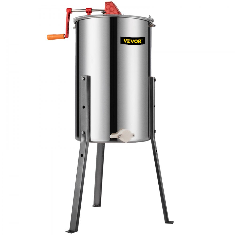 VEVOR Manual Honey Extractor Separator 3 Frame Stainless Steel Honeycomb Drum Spinner Crank Beekeeping Equipment Apiary Centrifuge Equipment 