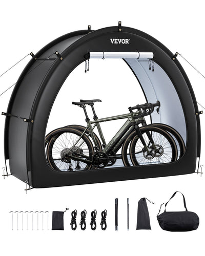 VEVOR Outdoor Bike Storage Tent Fan-Shaped Waterproof Bike Tent for 1 to 2 Bikes 