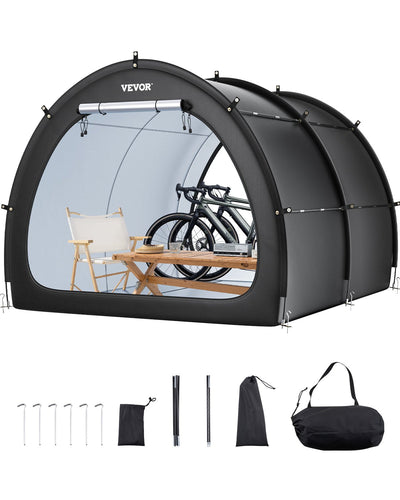 VEVOR Outdoor Bike Storage Tent Fan-Shaped Waterproof Bike Tent for 5+ Bikes 