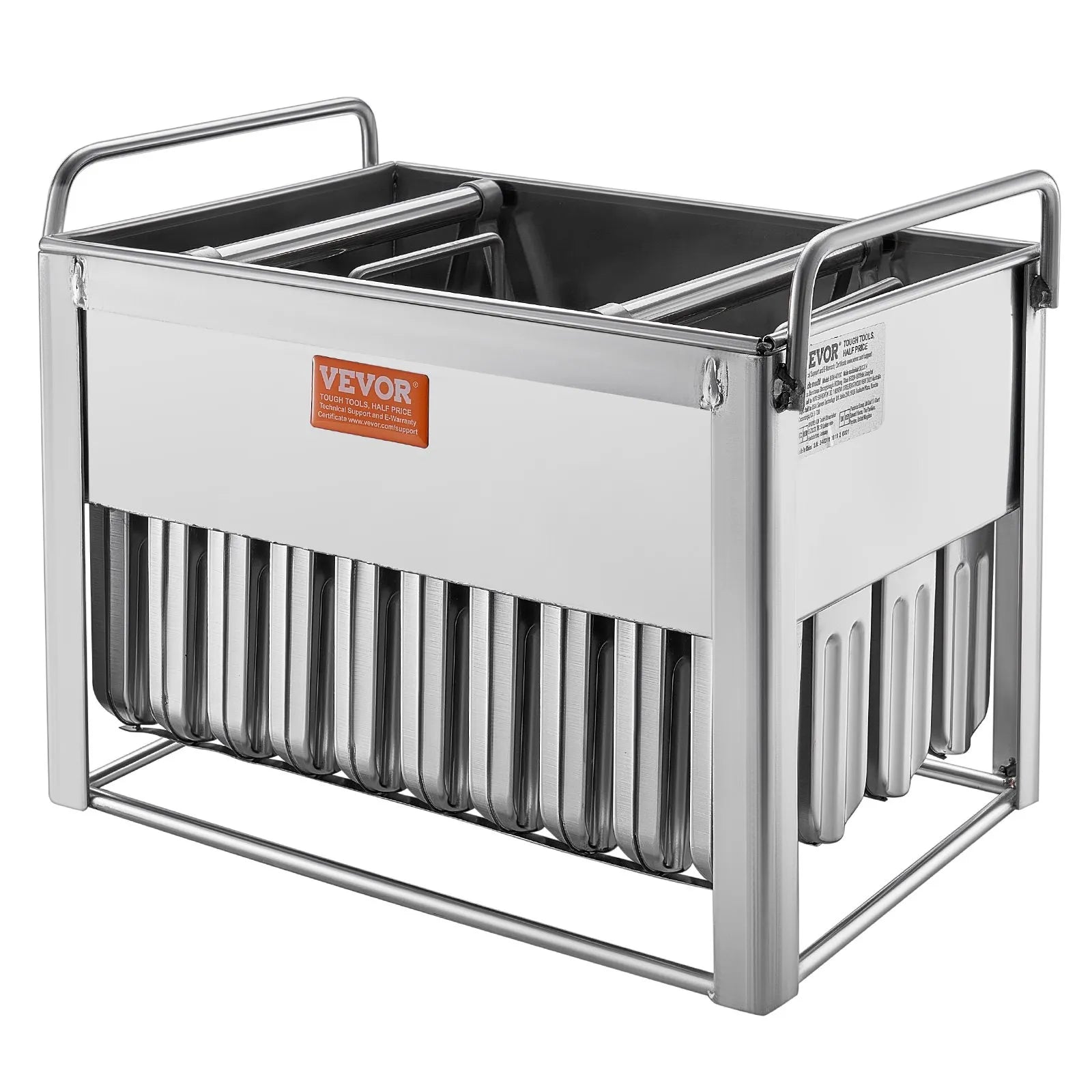 VEVOR Commercial Popsicle Molds 40PCS Round-Head Ice Pop Molds with Double Slot