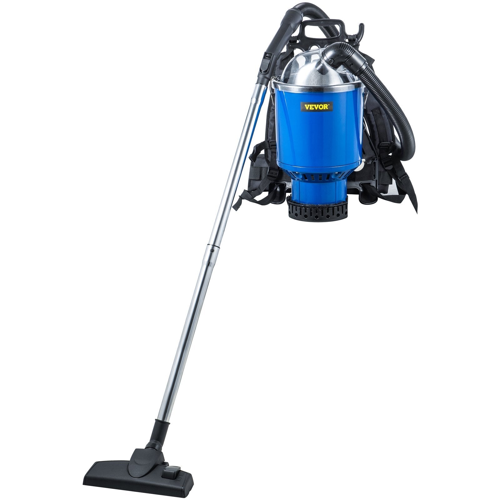 VEVOR Backpack Vacuum, 3.6qt Backpack Vacuum Cleaner, 5-IN-1 Lightweight Backpack Vacuum, HEPA Filtration Vacuum Backpack, Commercial Industrial Backpack Vacuum with Telescoping Wand, Tool Kit, Corded 