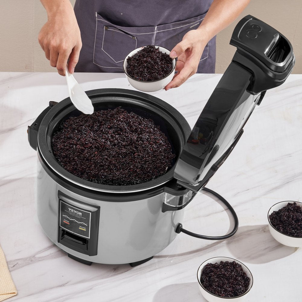 VEVOR Commercial Rice Cooker 45-Cup Non-Stick Pot 9L 12H Keep Warm Restaurant 