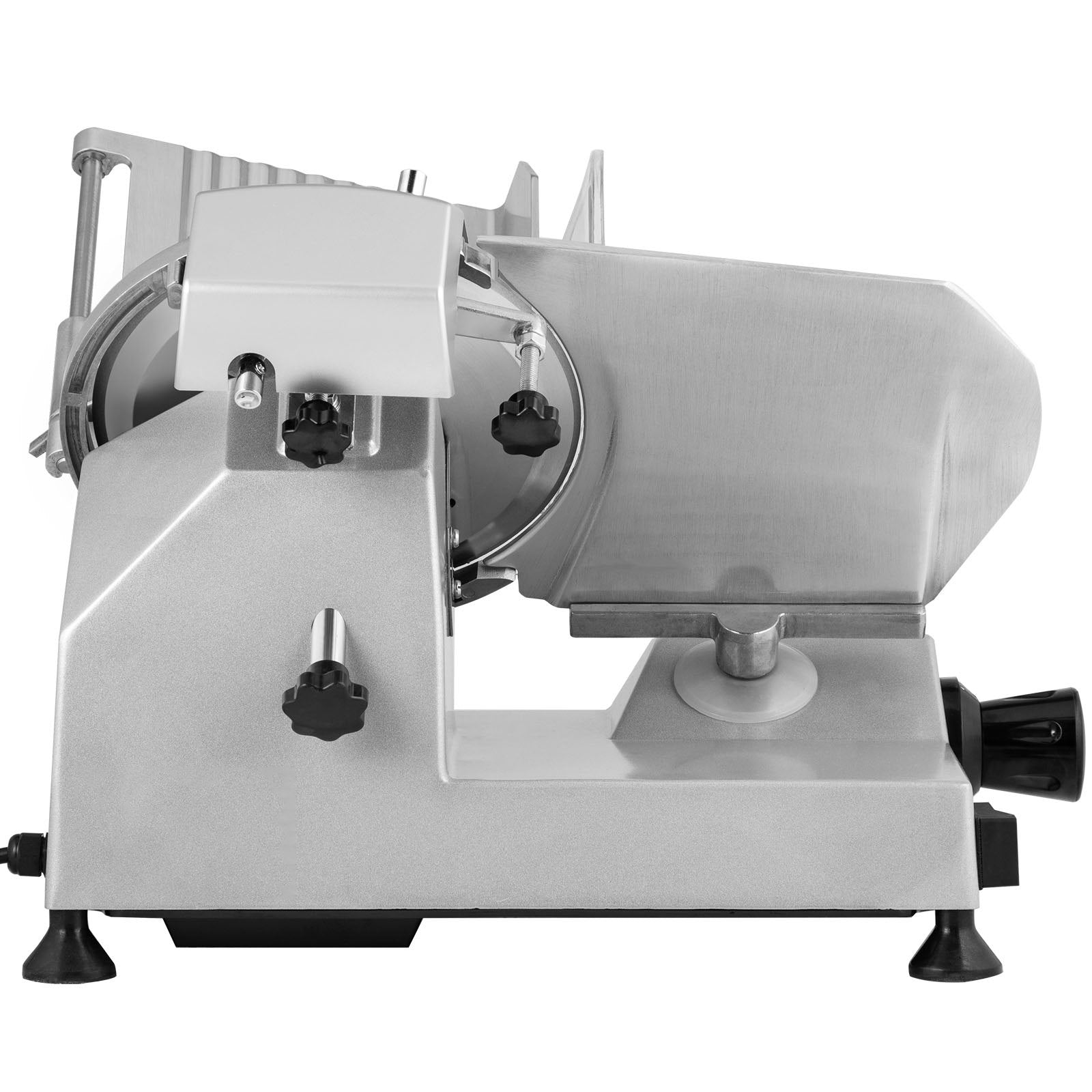 VEVOR Commercial Meat Slicer, 200W Electric Deli Food Slicer, 350-400RPM Meat Slicer with 8" Carbon Steel Blade, 0 - 0.47 inch Adjustable Thickness Electric Meat Slicer for Home and Commercial Use 