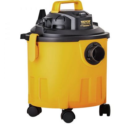 VEVOR Shop Vacuum Wet And Dry, 5 Gallon 6 Peak HP Wet/Dry Vac, Powerful Suction with Blower Function with Attachments 2-in-1 Crevice Nozzle, Small Shop Vac Perfect for Carpet Debris, Pet Hair, Car 