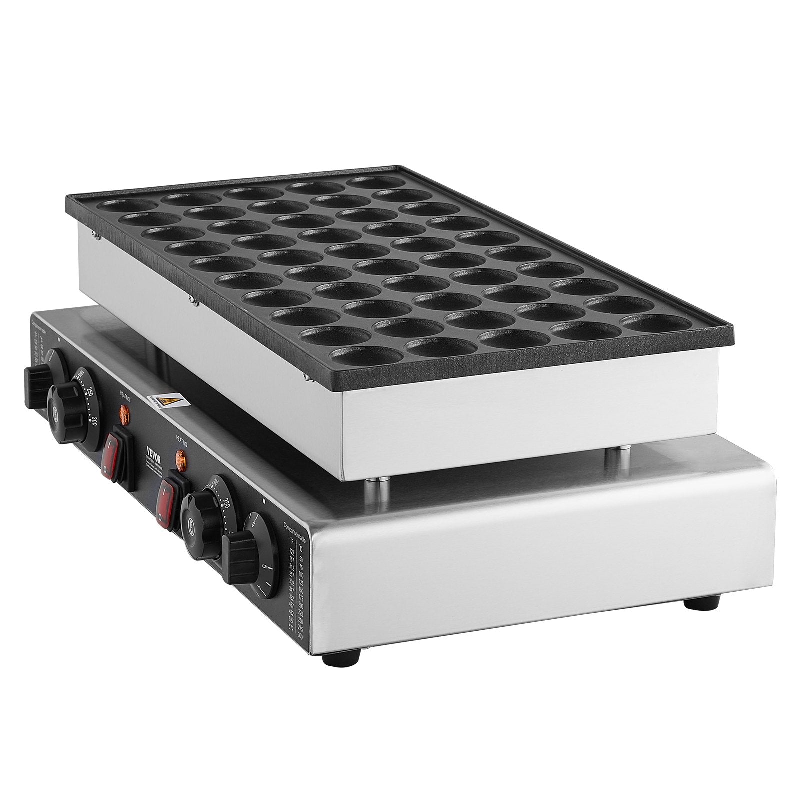 VEVOR 50PCS 43mm Mini Dutch Pancake Maker Commercial Dorayaki Baker 1700W 