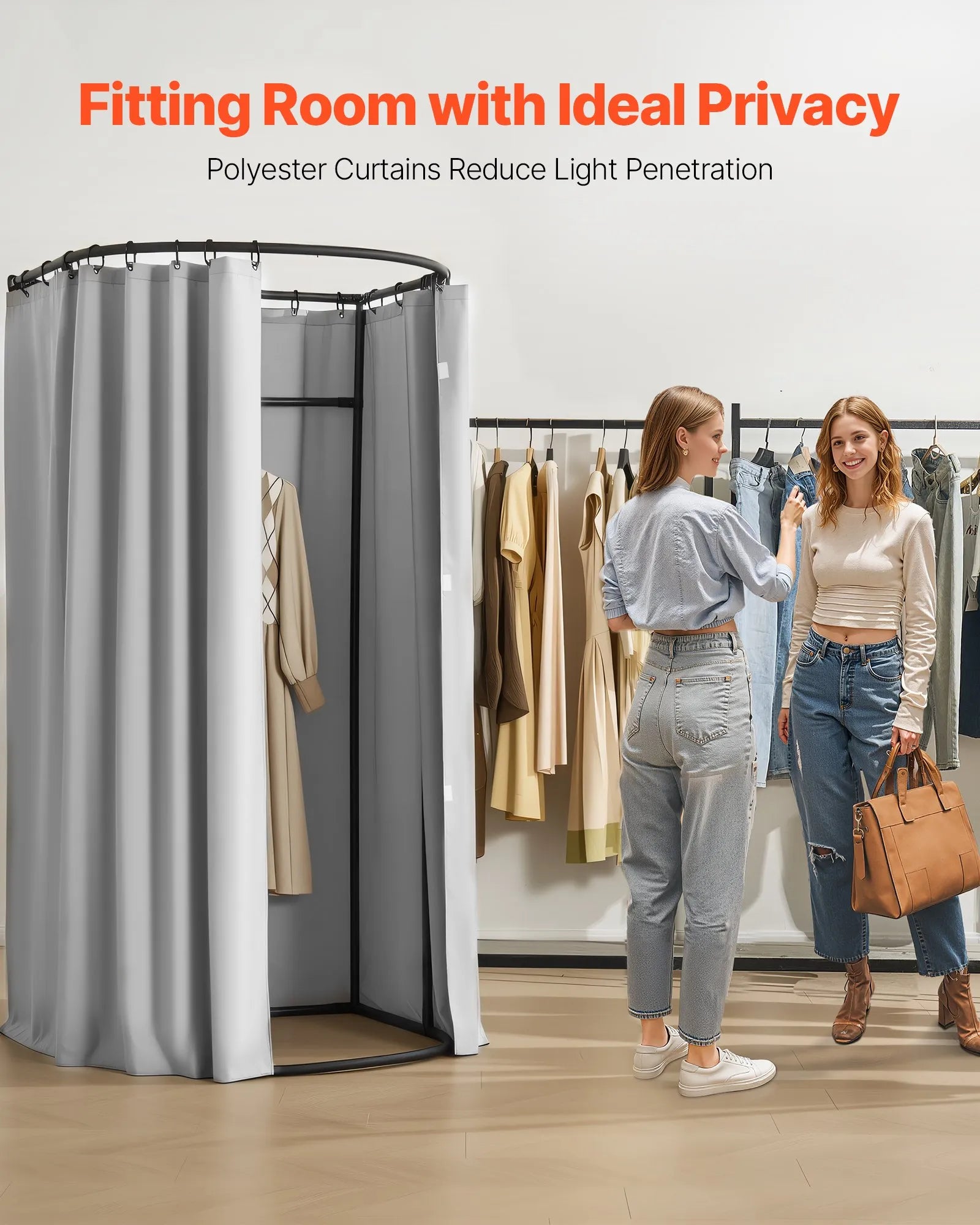 VEVOR Fitting Room Portable Dressing Room 39 in Privacy Space (Semicircular)