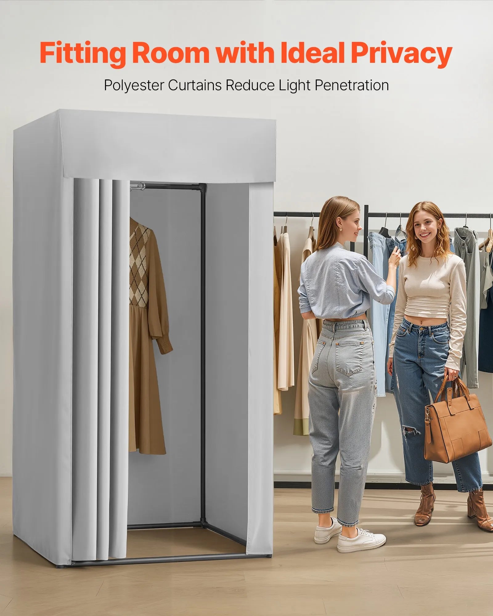 VEVOR Fitting Room Dressing Room 39 in Privacy Space for Boutique Mall & Outdoor