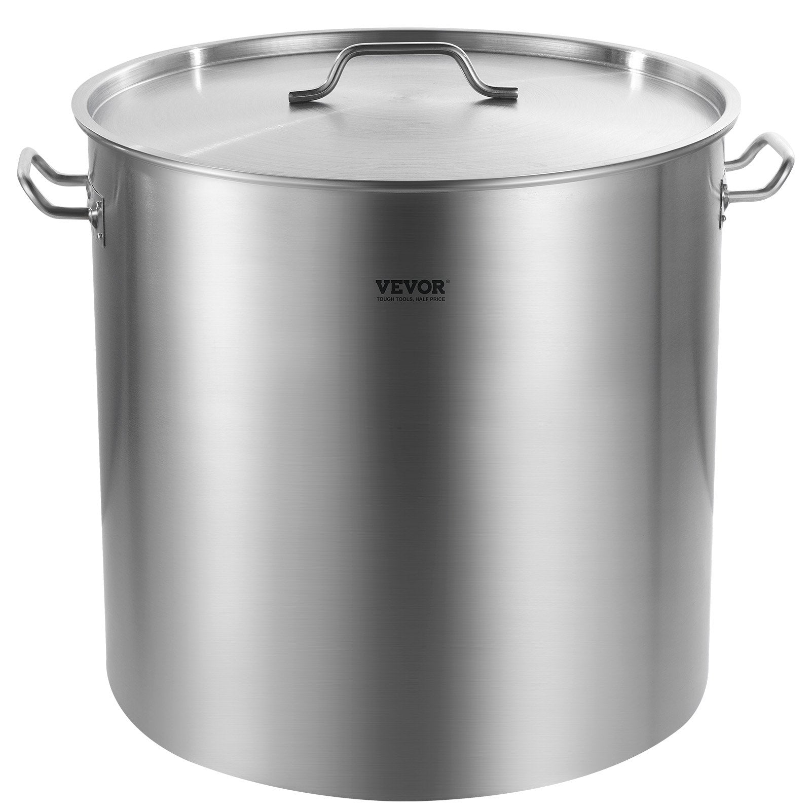 VEVOR 100QT Stainless Steel Stockpot Cooking Kitchen Sauce Pot with Basket Lid 