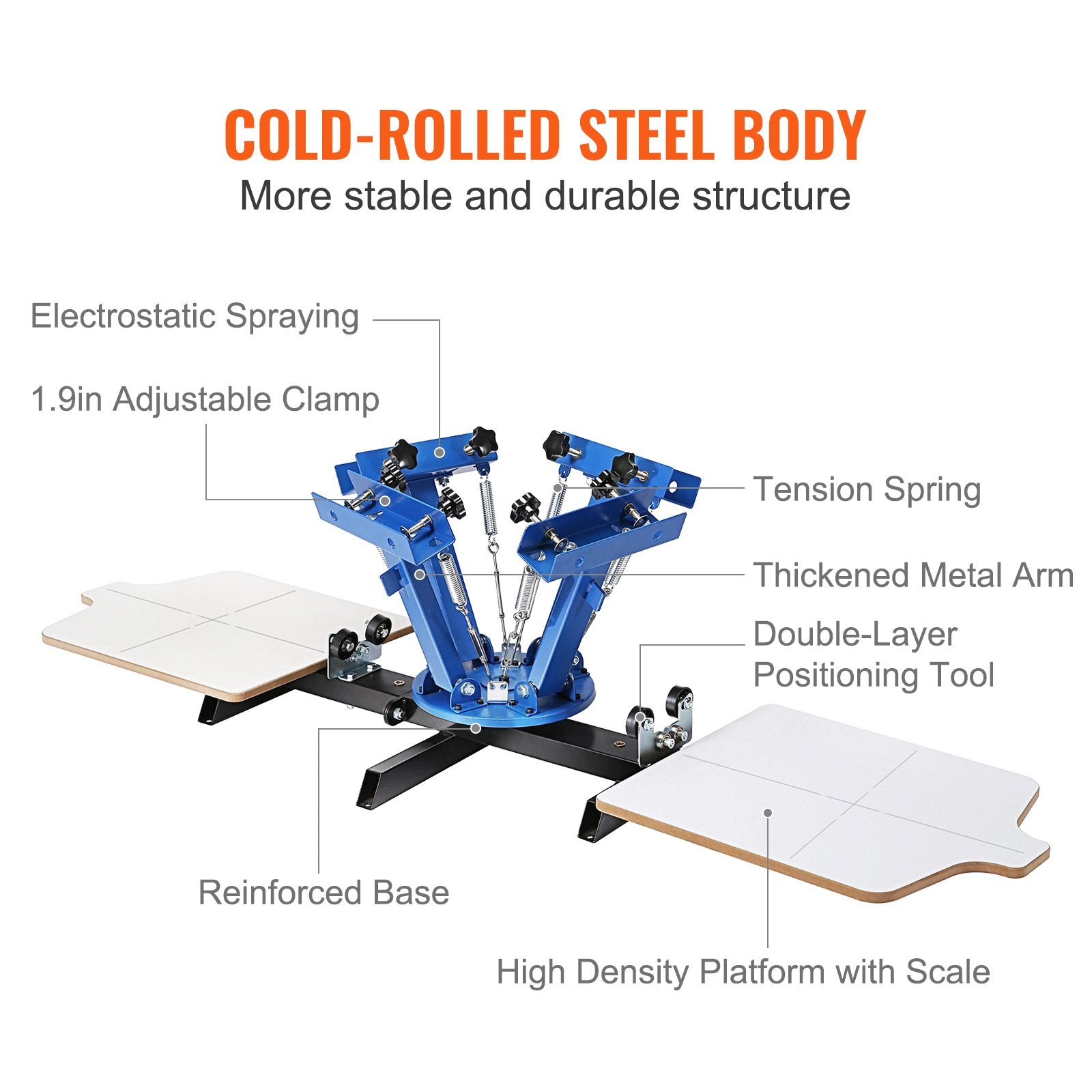 VEVOR 4 Color 2 Station Silk Screening Screenprint Press Screen Printing Machine 