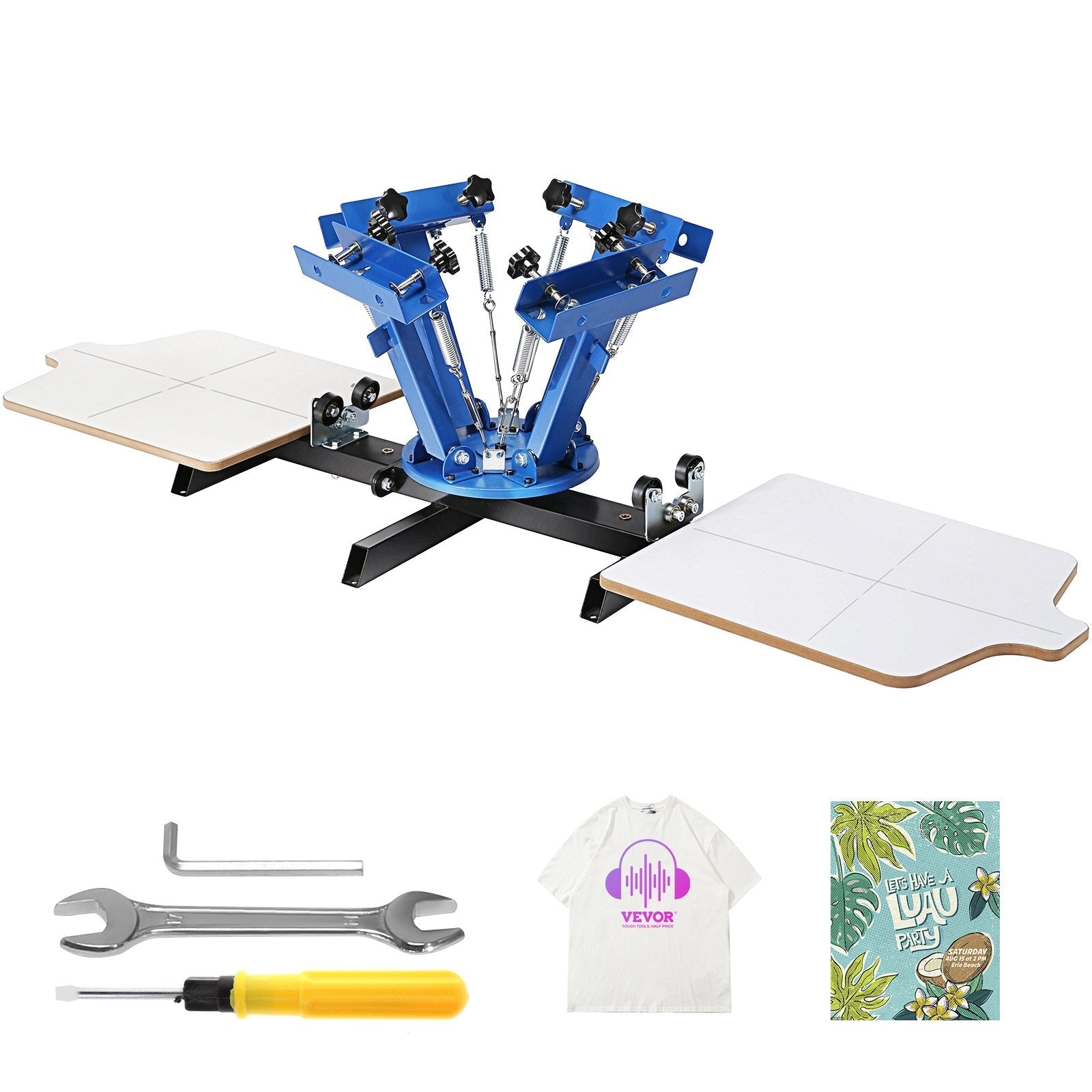 VEVOR 4 Color 2 Station Silk Screening Screenprint Press Screen Printing Machine 