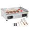 VEVOR Commercial Electric Griddle, 2800W Countertop Flat Top Grill, 122℉-572 ℉ Adjustable Temp, 25.98 x 15.75 x 0.39in Stainless Steel Griddle Grill with 2 Shovels and 2 Brushes for Home or Restaurant