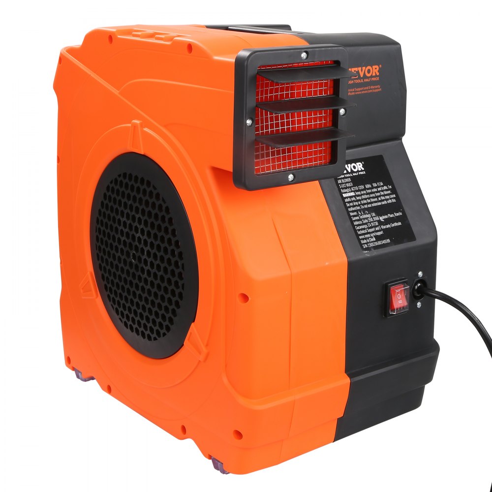 VEVOR Inflatable Blower, 1100W, 1.5 & 1.7 HP Bounce House Blower, Pump Commercial Air Blower for Inflatables, 3100 RPM Bouncy Castle Electric Fan for Bounce House, Waterslides, Tested to UL Standards 