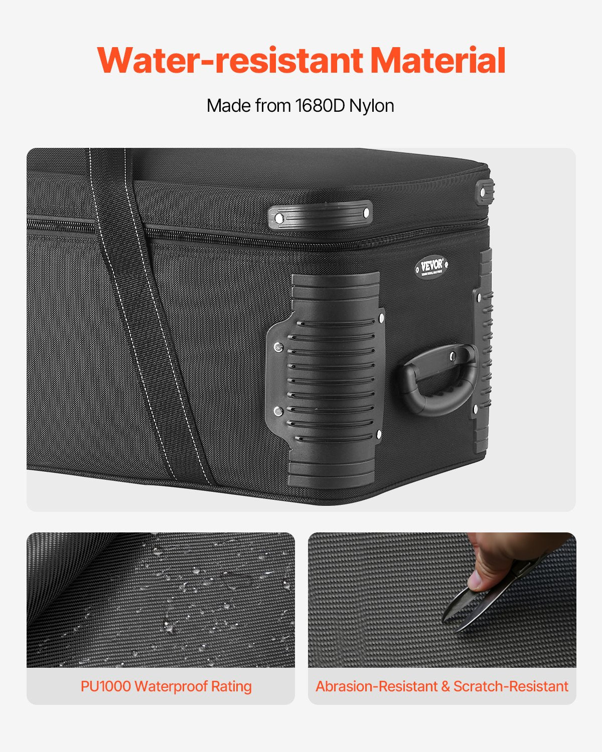 VEVOR Studio Equipment Trolley Case 39.37 x 14.96 x 12.60 in Rolling Camera Bag 