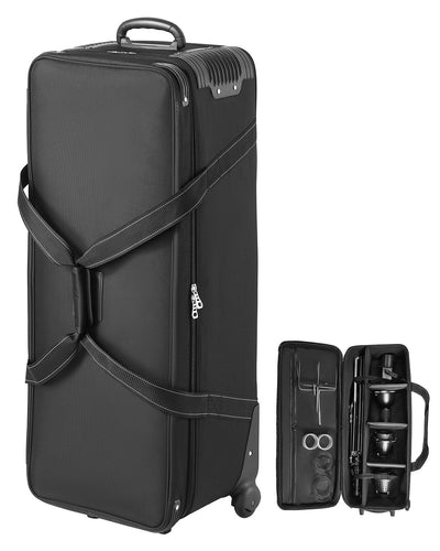 VEVOR Studio Equipment Trolley Case 39.37 x 14.96 x 12.60 in Rolling Camera Bag 