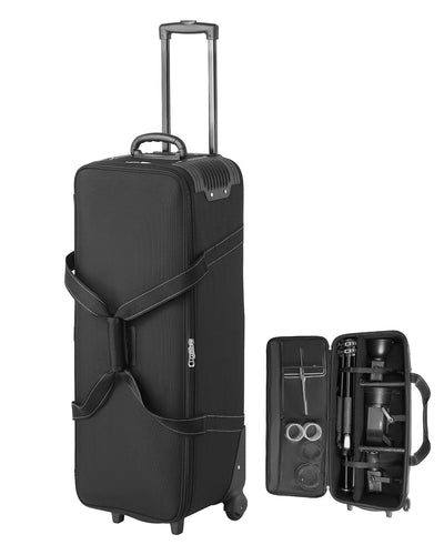 VEVOR Studio Equipment Trolley Case 35.83 x 11.81 x 14 in Rolling Camera Bag 