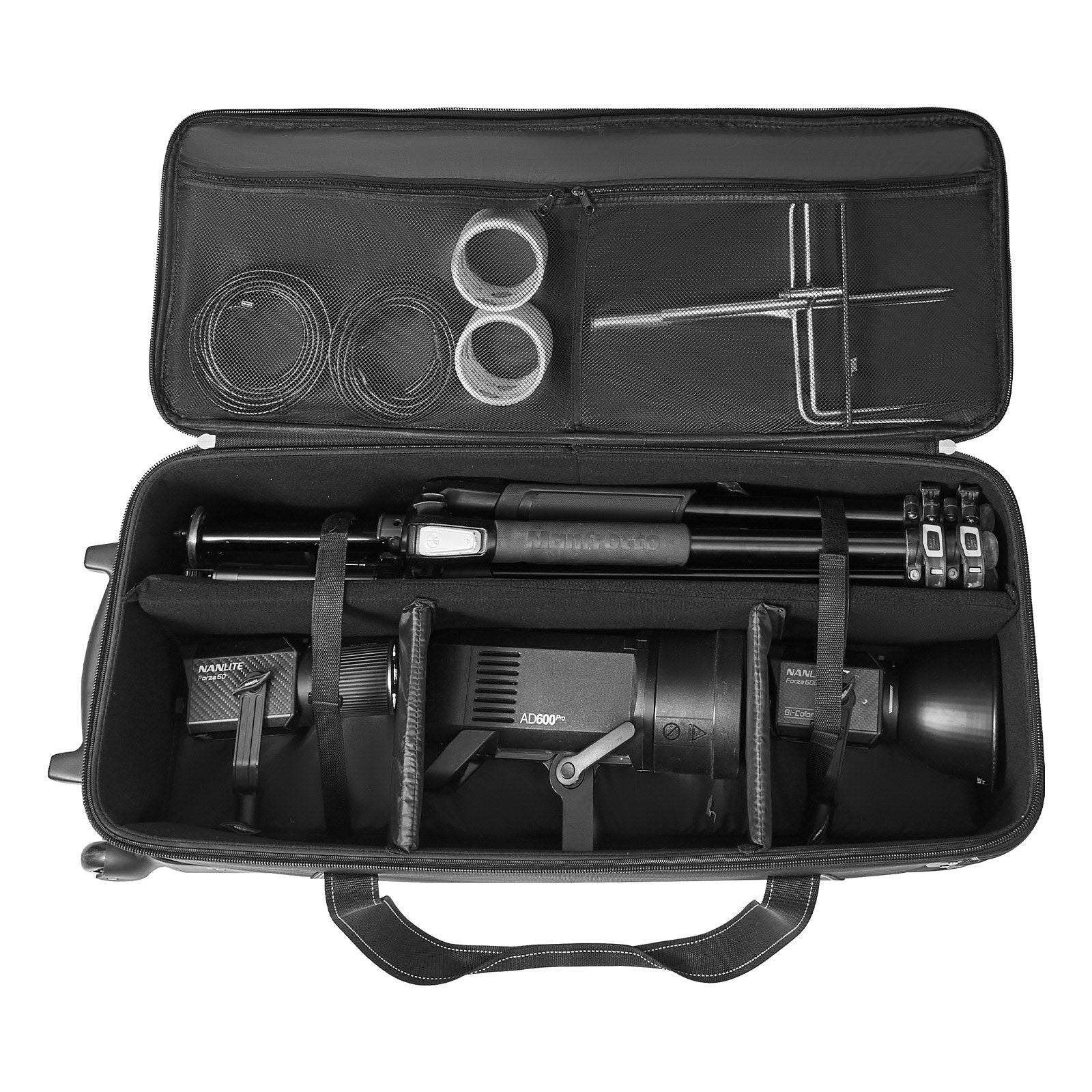 VEVOR Studio Equipment Trolley Case 35.83 x 11.81 x 14 in Rolling Camera Bag 