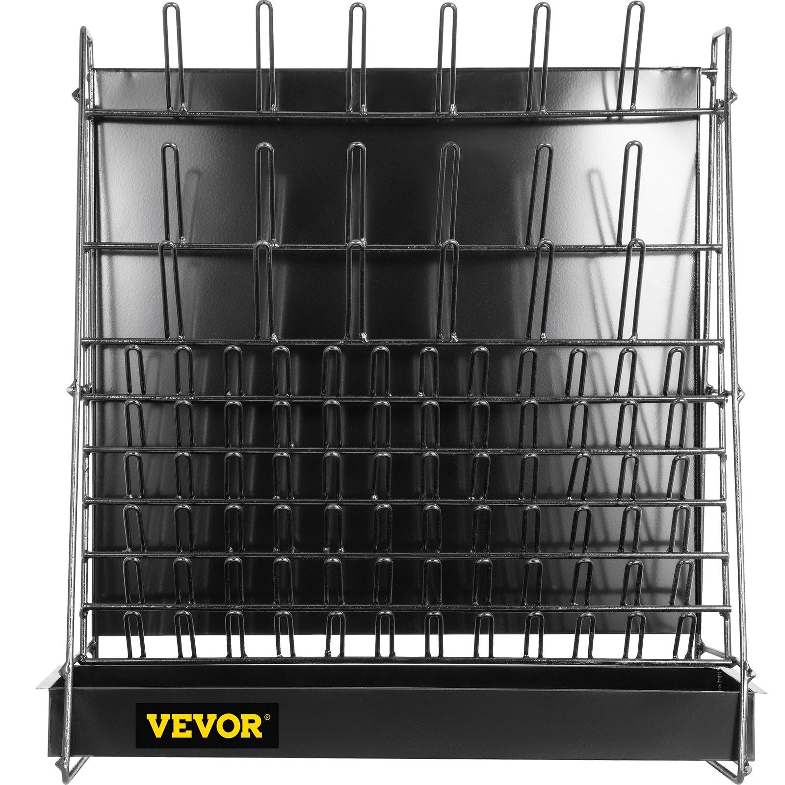 VEVOR Drying Rack for Lab 90 Pegs Lab Glassware Rack Steel Wire Glassware Drying Rack Wall-Mount/Free-Standing Detachable Pegs Lab Glass Drying Rack Black Cleaning Frame for School Laboratory Utensils 