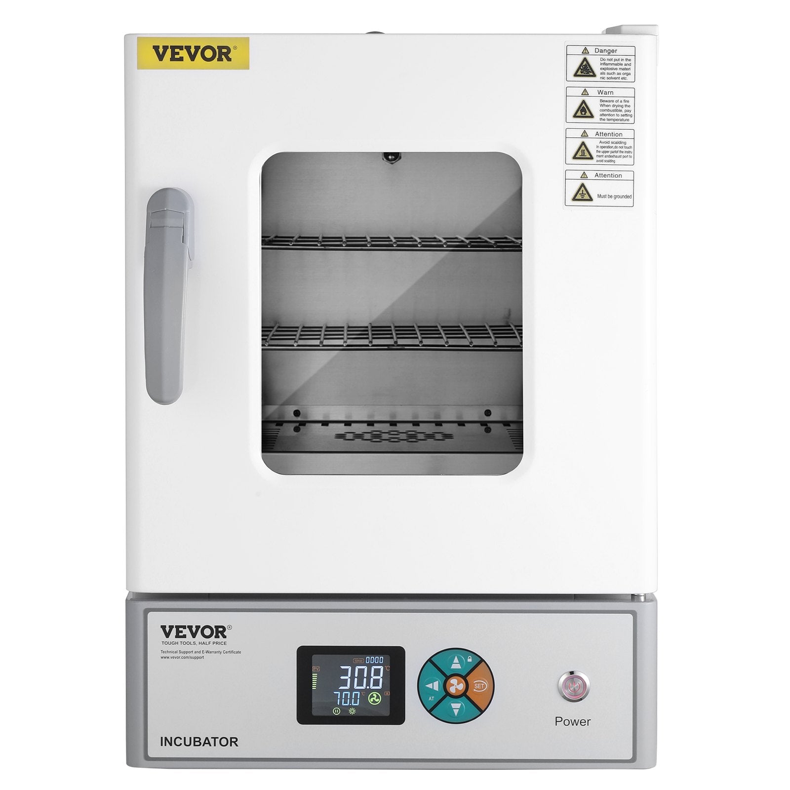 VEVOR Microbiological Lab Incubator 20L Precise Temp Control from 0°C to 70°C 
