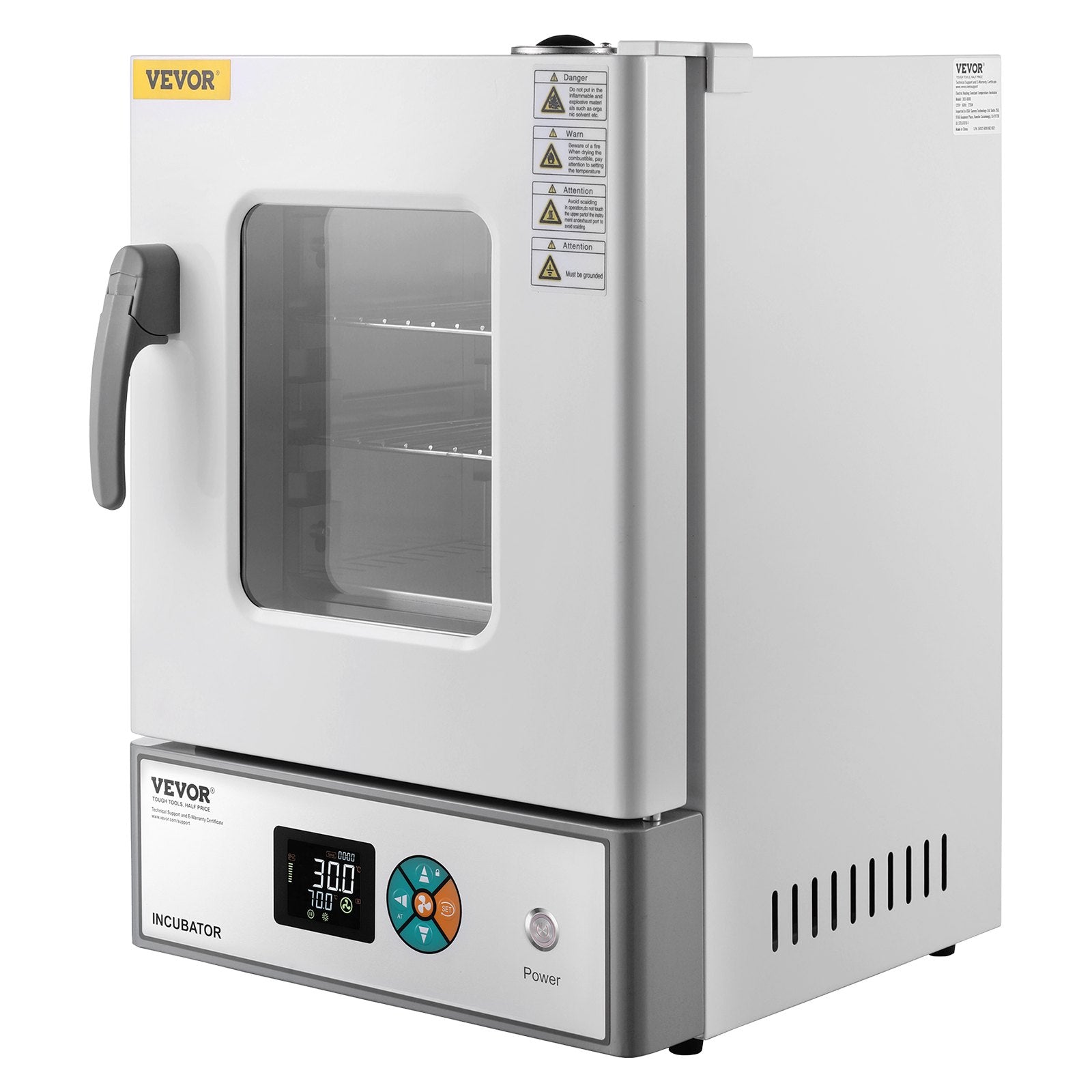 VEVOR Microbiological Lab Incubator 20L Precise Temp Control from 0°C to 70°C 