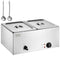 VEVOR Commercial Electric Food Warmer 2-Pan Countertop Buffet 18QT Bain Marie